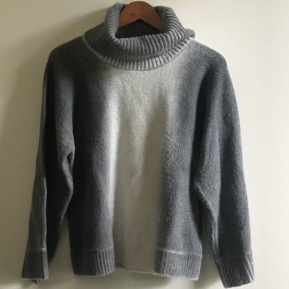 MINNE Grey Cream Ombré Turtleneck Sweater - Picture 2 of 10